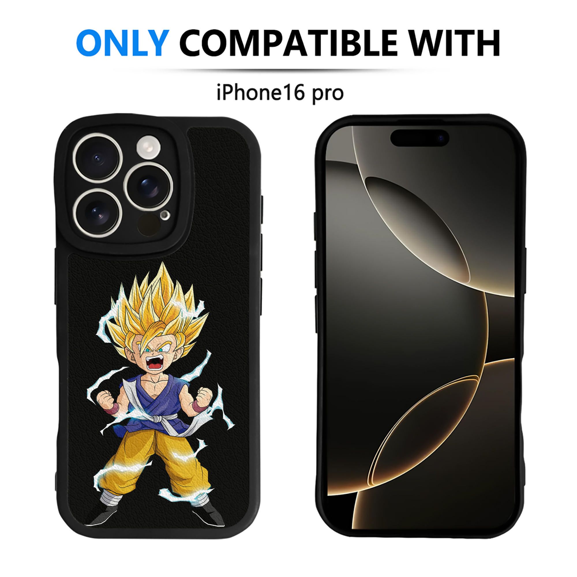 （画像用） ドラゴンボール 孫 悟飯（そんごはん）DRAGON BALL Son Gohan 【iPhone 16シリーズ対応】シリコンスマホケース（レザー調） 材質：シリコン